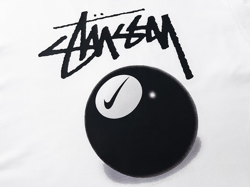 Футболка Stussy Print With A Black Ball "White" фото № 5