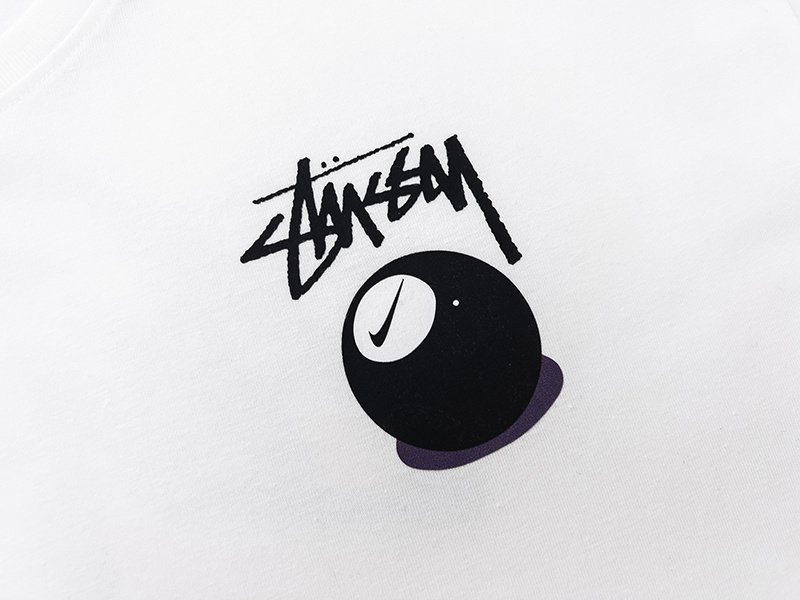 Футболка Stussy Print With A Black Ball "White" фото № 3