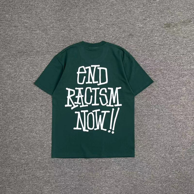 Футболка Stussy End Racism Now "Green" фото № 3