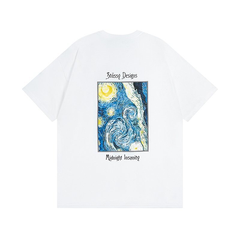 Футболка Stussy Van Gogh Painting "White" фото № 2