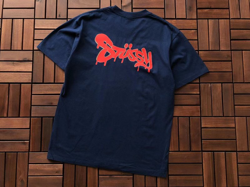 Футболка Stussy Inscription With Spreading Letters "Blue" фото № 3