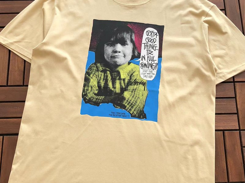 Футболка Stussy Child With Inscription Print "Beige" фото № 2