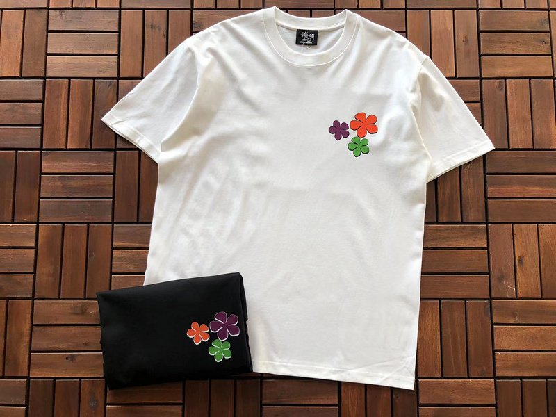 Футболка Stussy Circle From Flowers Print "White" фото № 2