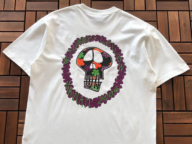 Футболка Stussy Circle From Flowers Print "White" фото № 4