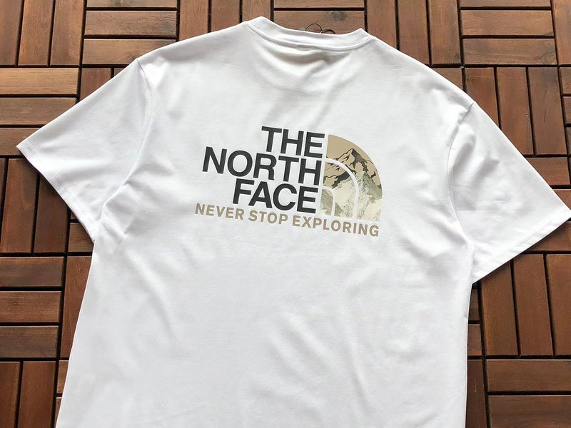 Футболка The North Face Logo With Back Inscription Never Stop Exploring "White" фото № 2