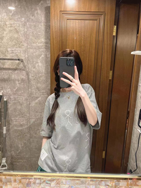 Футболка Thom Browne Drawing of a man "Grey" фото № 6