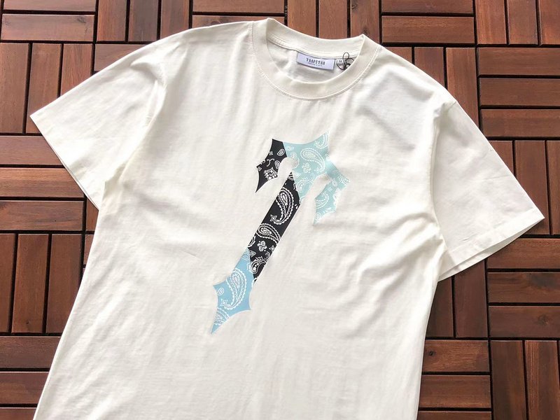 Футболка Trapstar Big Logo With Patterns Front "White" фото № 5