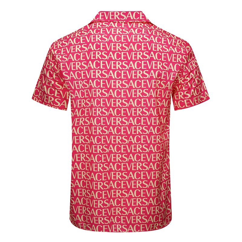 Рубашка Versace Without Pockets And Repeating Inscription Versace "Red" фото № 2