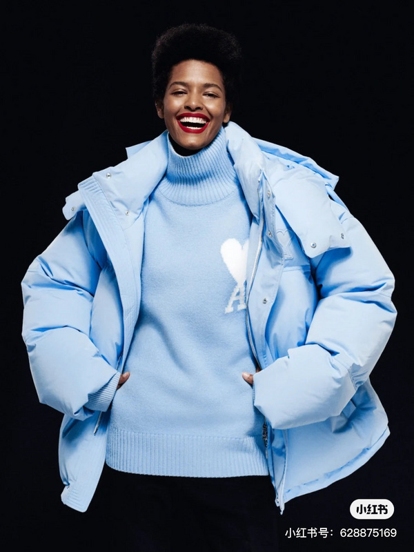 Пуховик Amiri Winter Warm "Blue/White" фото № 5