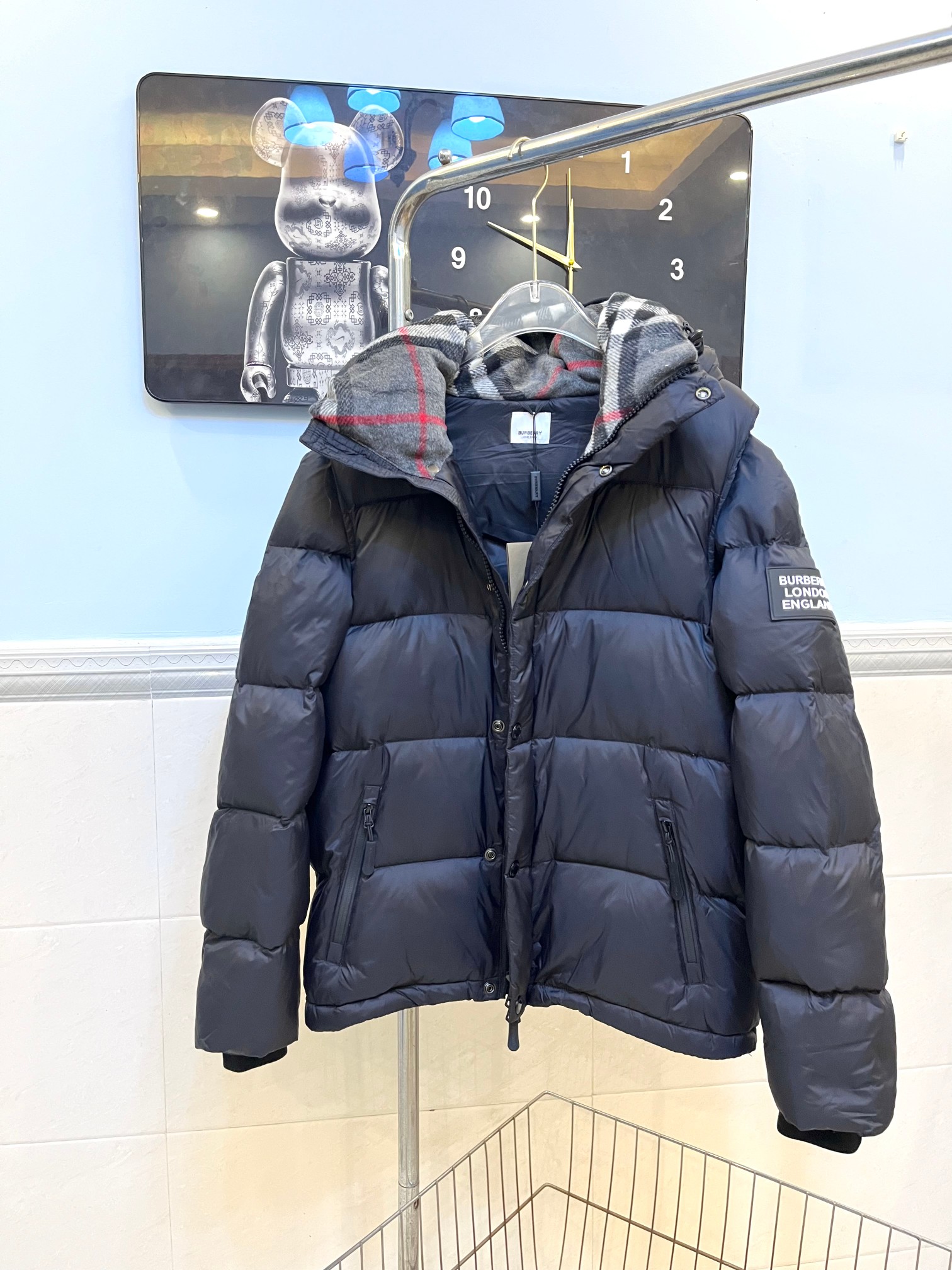 Пуховик Burberry Dual Essence "Dark Blue" фото № 8