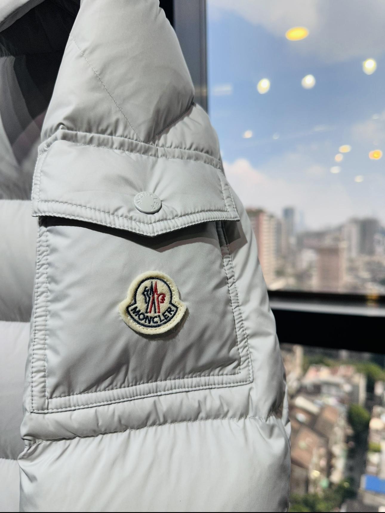 Пуховик Moncler Vezere Hooded Flanelle "Gray" фото № 8