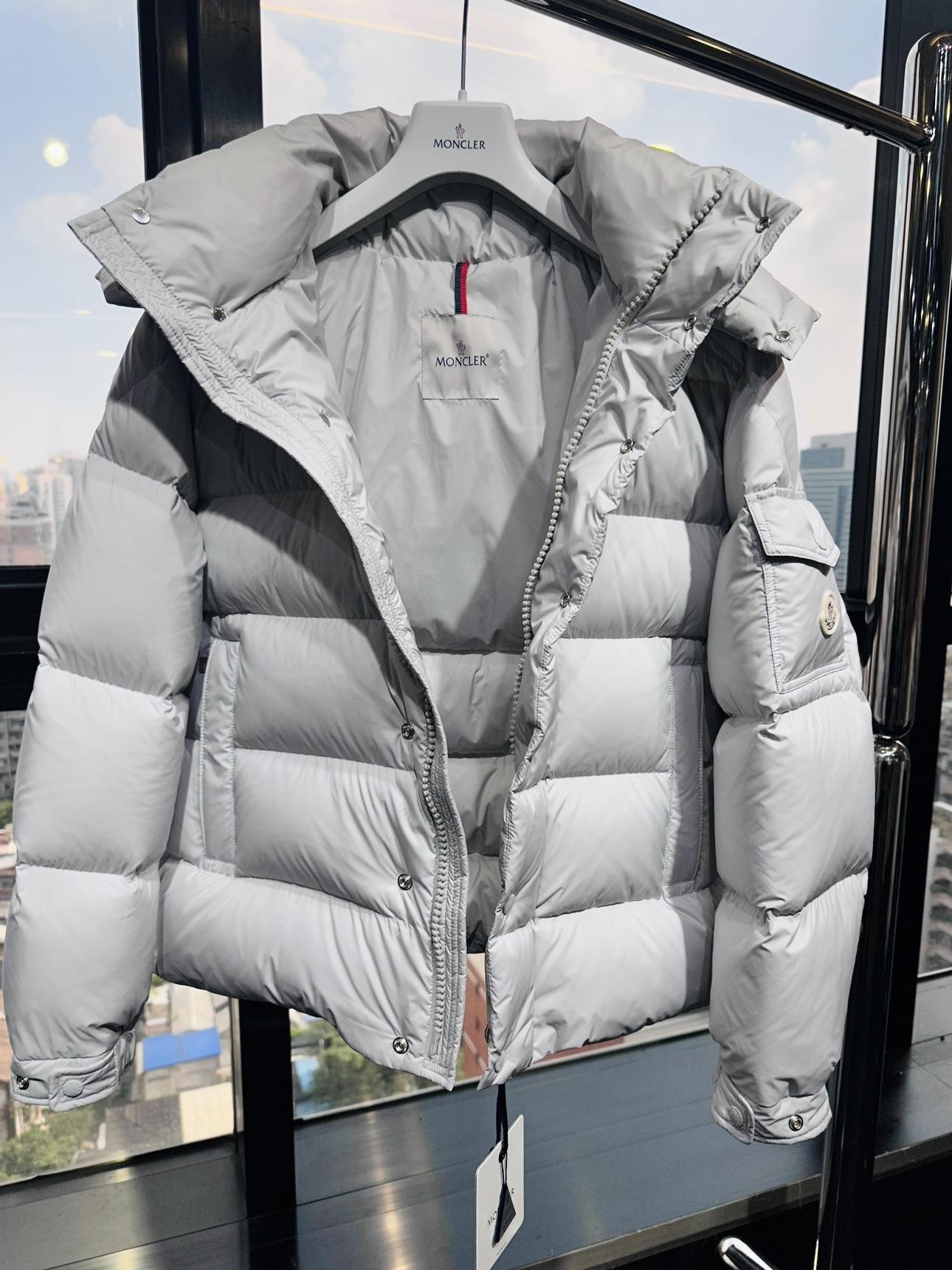 Пуховик Moncler Vezere Hooded Flanelle "Gray" фото № 4