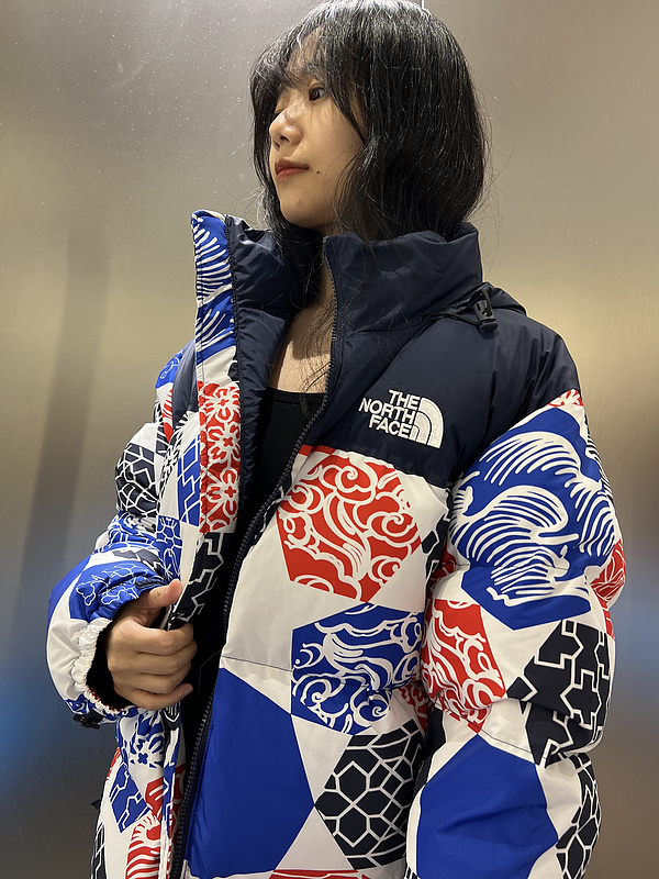 Пуховик The North Face Hexagon "Blue/White" фото № 3