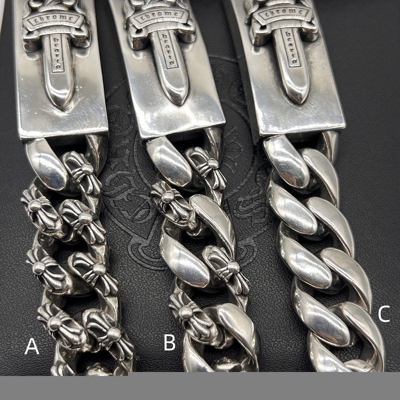 Браслет Chrome Hearts With Logo Massive - Flowers "Silver" фото № 4