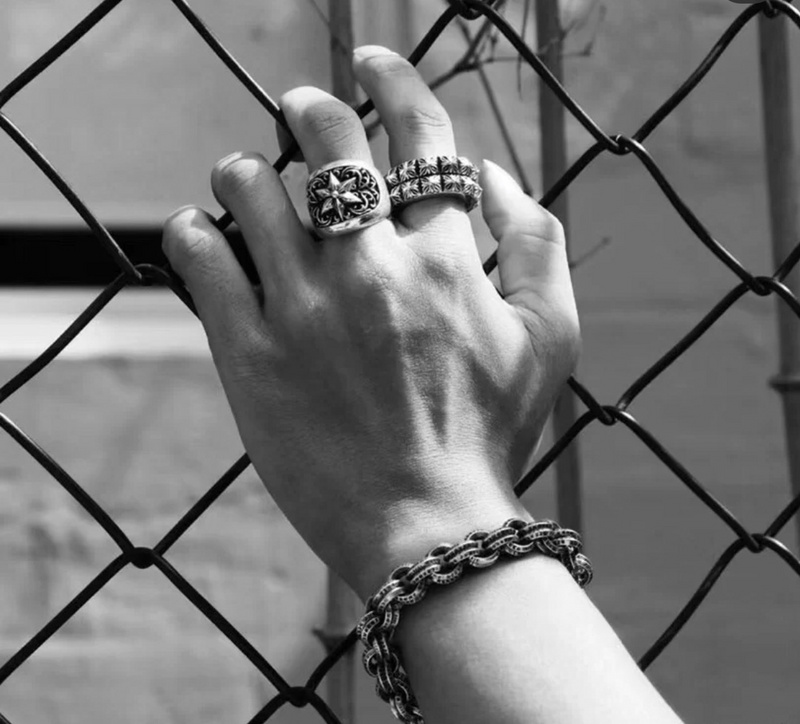 Браслет Chrome Hearts Rings With Patterns "Gold" фото № 8