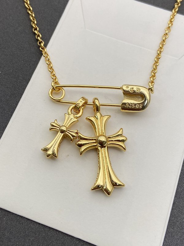 Подвеска Chrome Hearts With Decorated Symbols - Pin And Double Cross "Gold" фото № 2