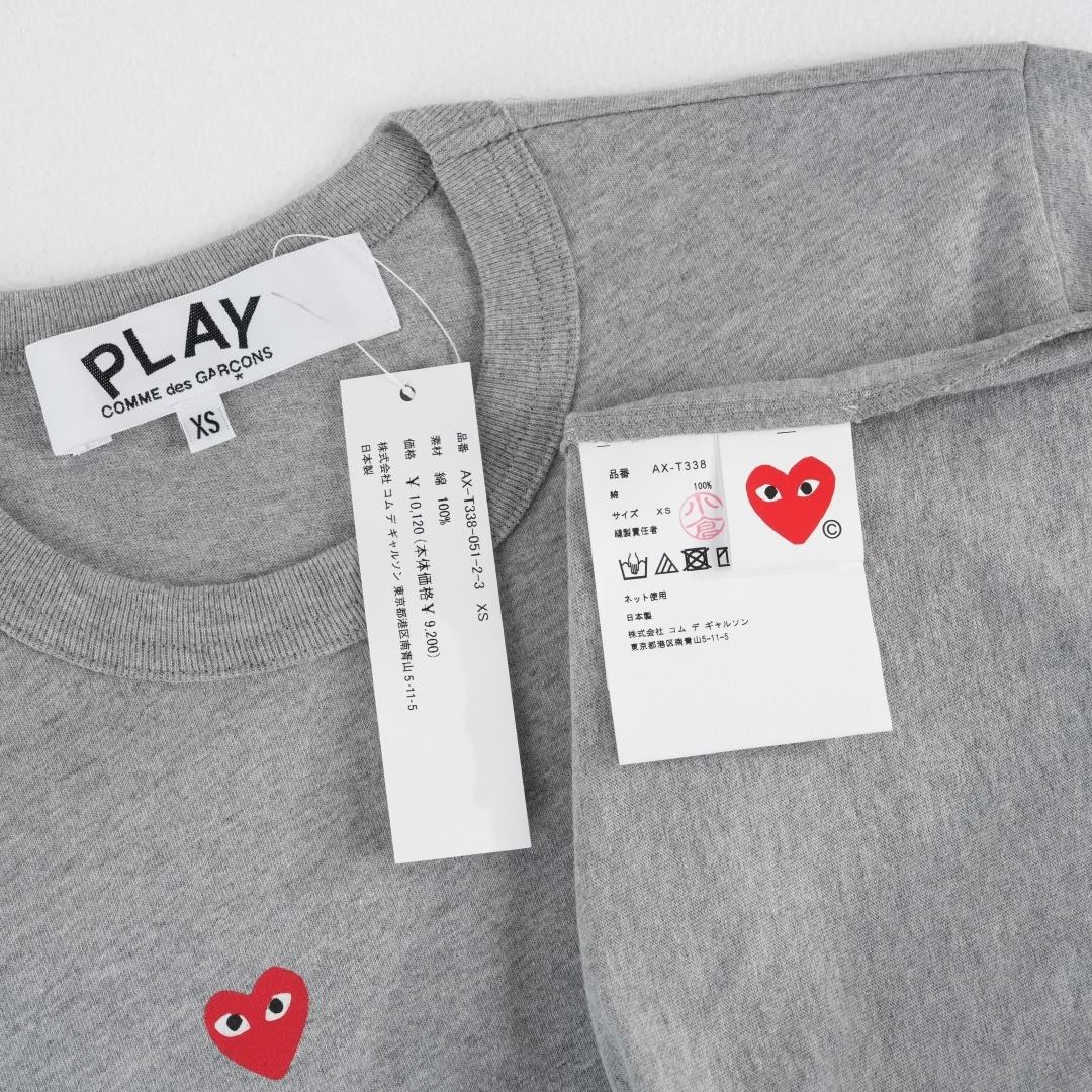 Футболка Comme des Garçons Play Multi Small Heart "Gray" фото № 6