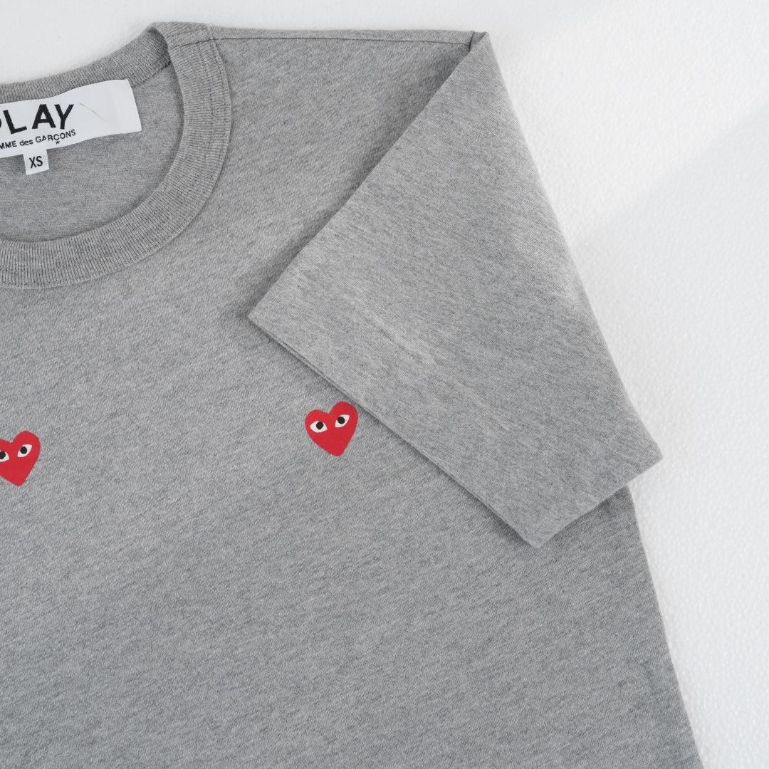 Футболка Comme des Garçons Play Multi Small Heart "Gray" фото № 4