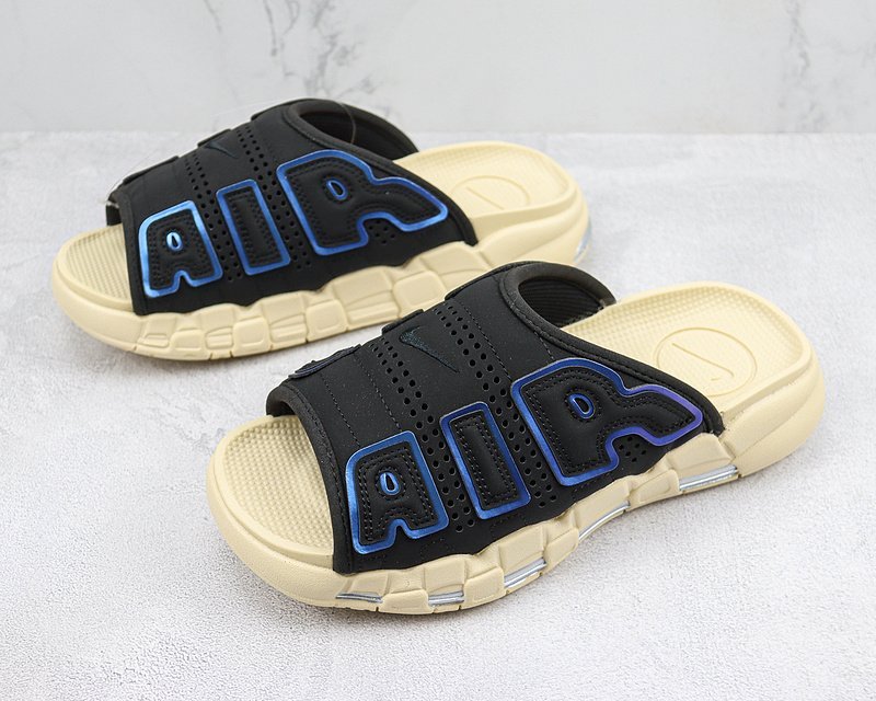Nike Air More Uptempo Slide "Black Sanddrift Iridescent" фото № 7