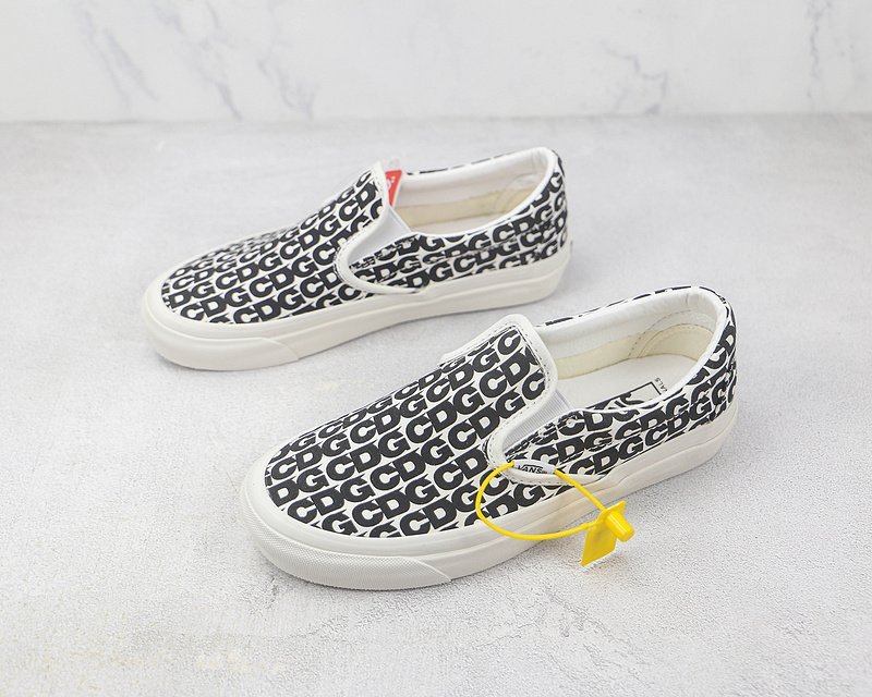 Comme des Garcons x Vans Slip-On "White/Black" фото № 5