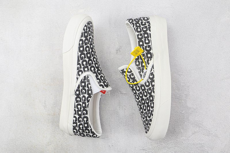 Comme des Garcons x Vans Slip-On "White/Black" фото № 6
