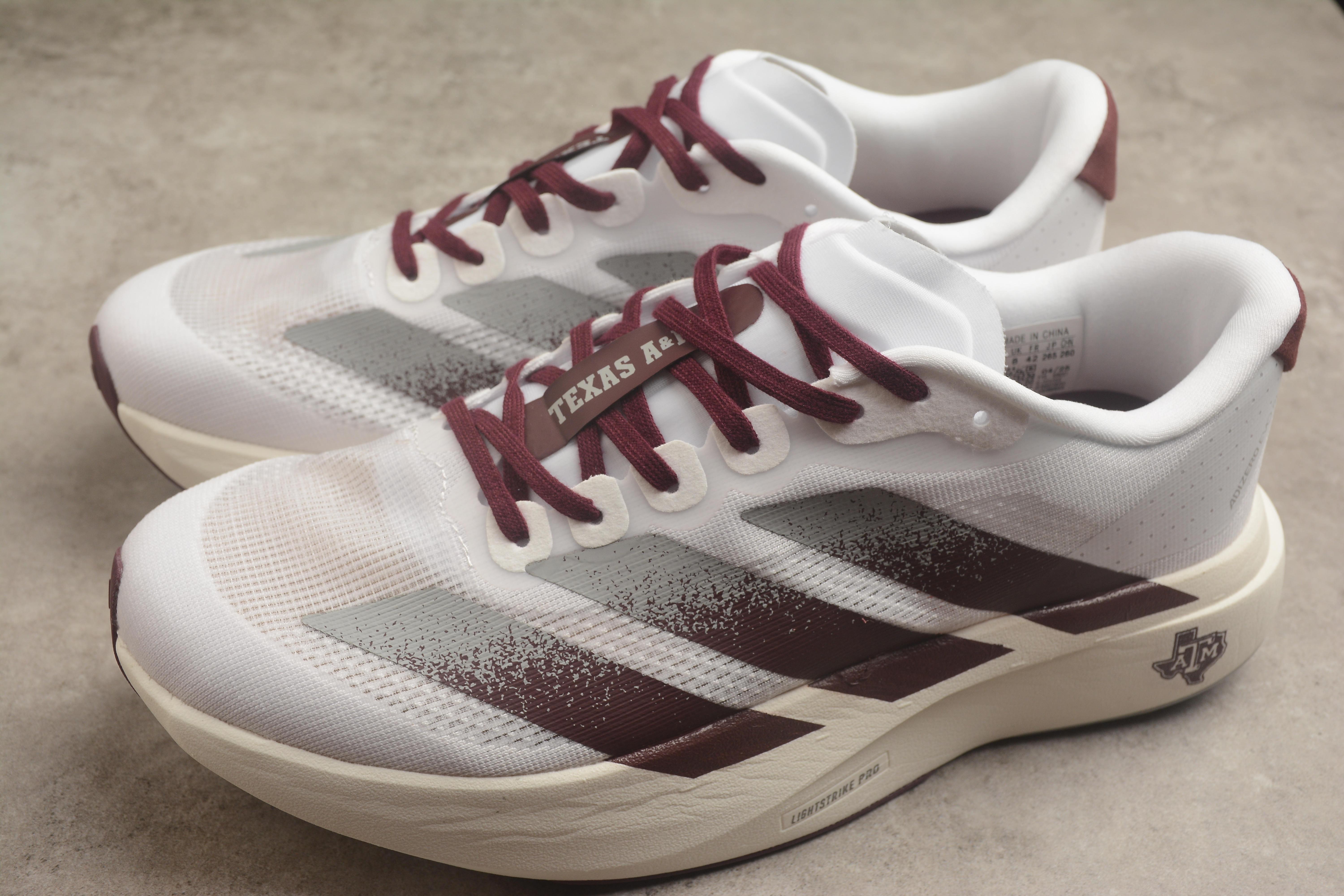 adidas Adizero Evo SL "White/Burgundy" фото № 4
