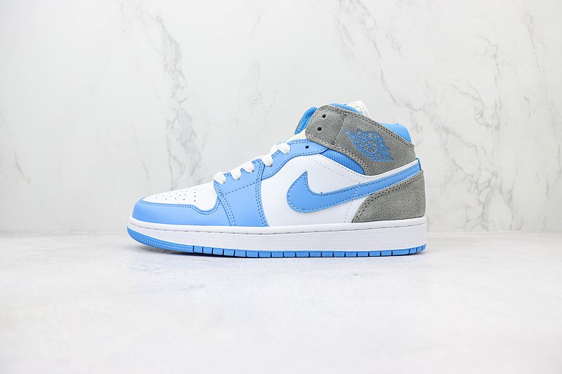 Air Jordan 1 Mid "University Blue/Light Smoke Grey" фото № 2
