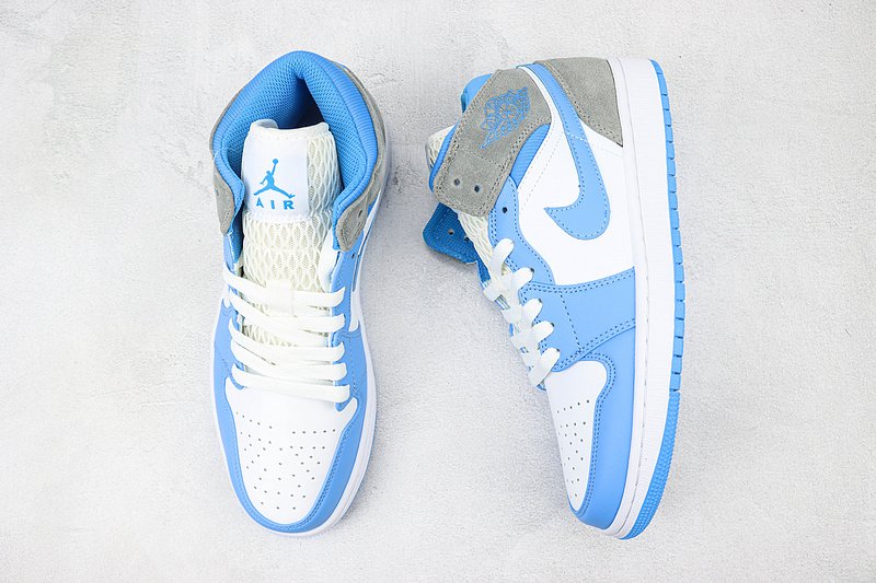 Air Jordan 1 Mid "University Blue/Light Smoke Grey" фото № 6