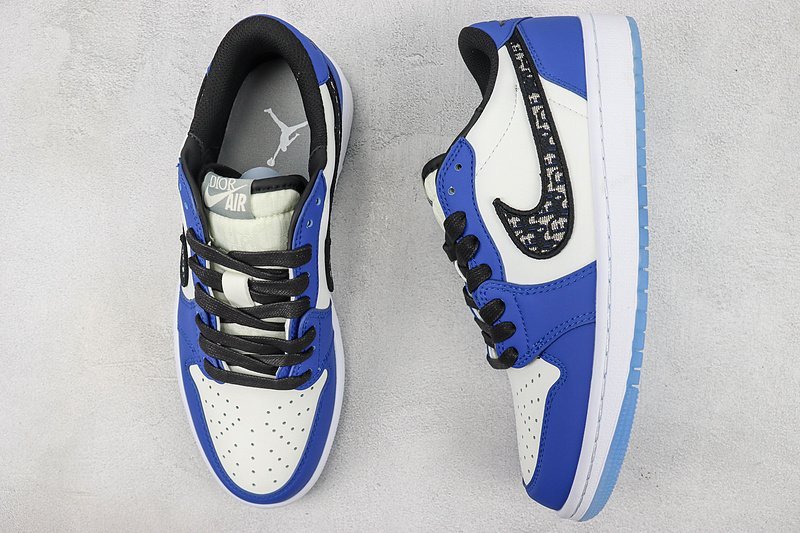 Dior x Air Jordan 1 Low "Dior/Blue" фото № 7