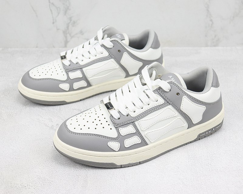 Amiri Skel Top Low "White/Grey" фото № 5