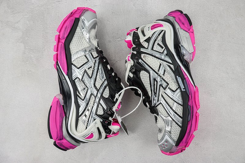 Balenciaga Runner "Silver/Neon Pink" фото № 6