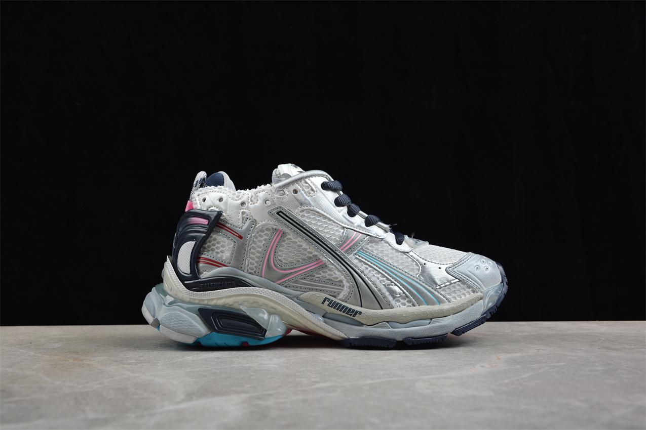 Balenciaga Runner "White/Blue/Pink/Grey" фото № 2
