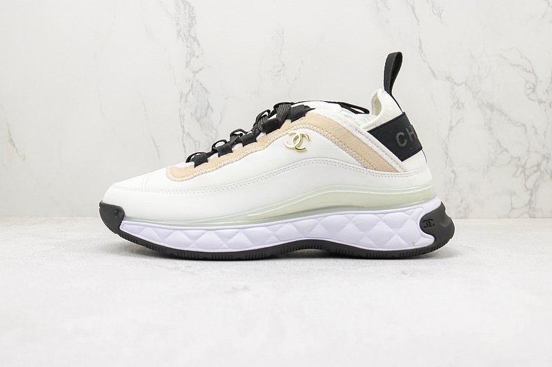 Chanel Bicolor Suede CC Trainer "White" фото № 2