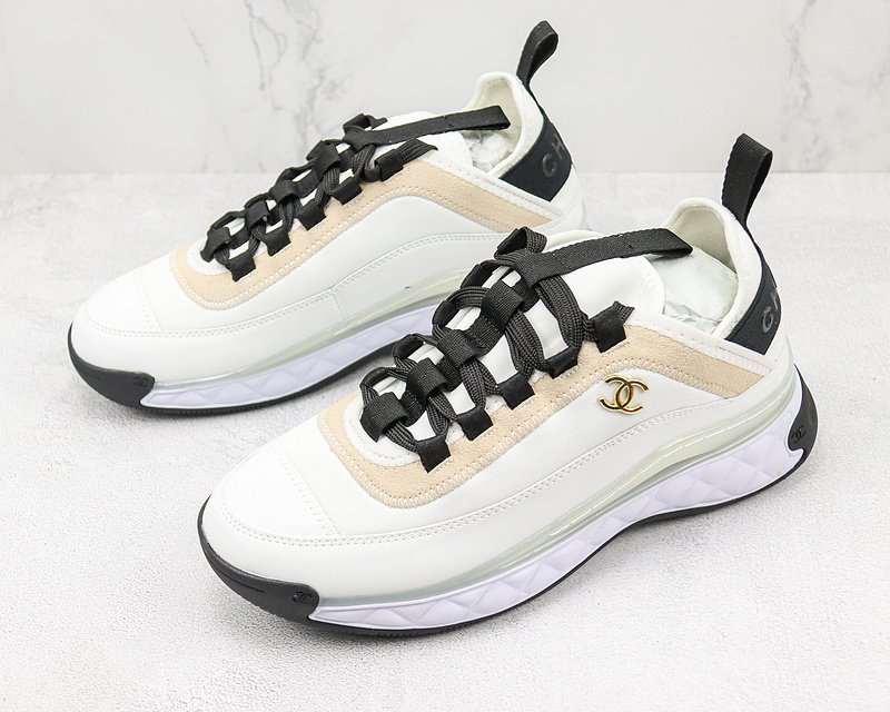 Chanel Bicolor Suede CC Trainer "White" фото № 5