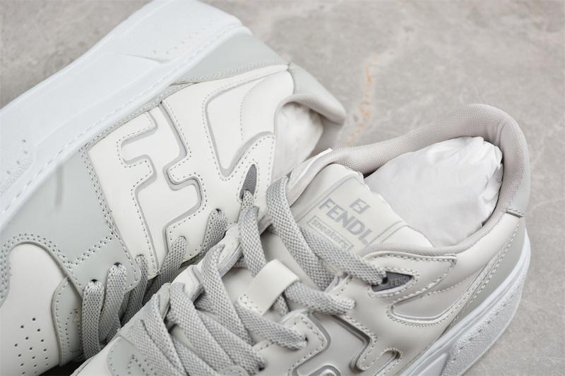 Fendi Match Leather "White/Gray" фото № 4