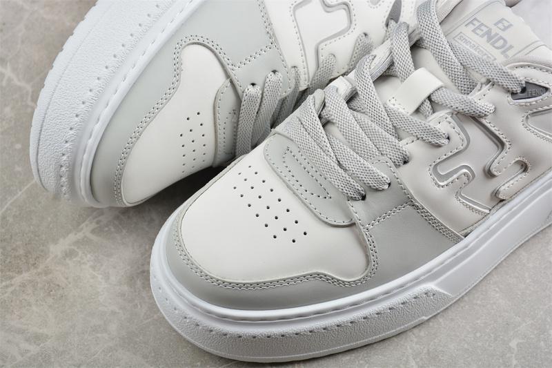 Fendi Match Leather "White/Gray" фото № 3