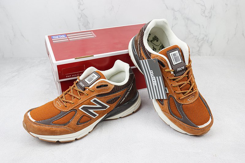 L. L. Bean x New Balance 990v4 "Chocolate Brown/Orange" фото № 7