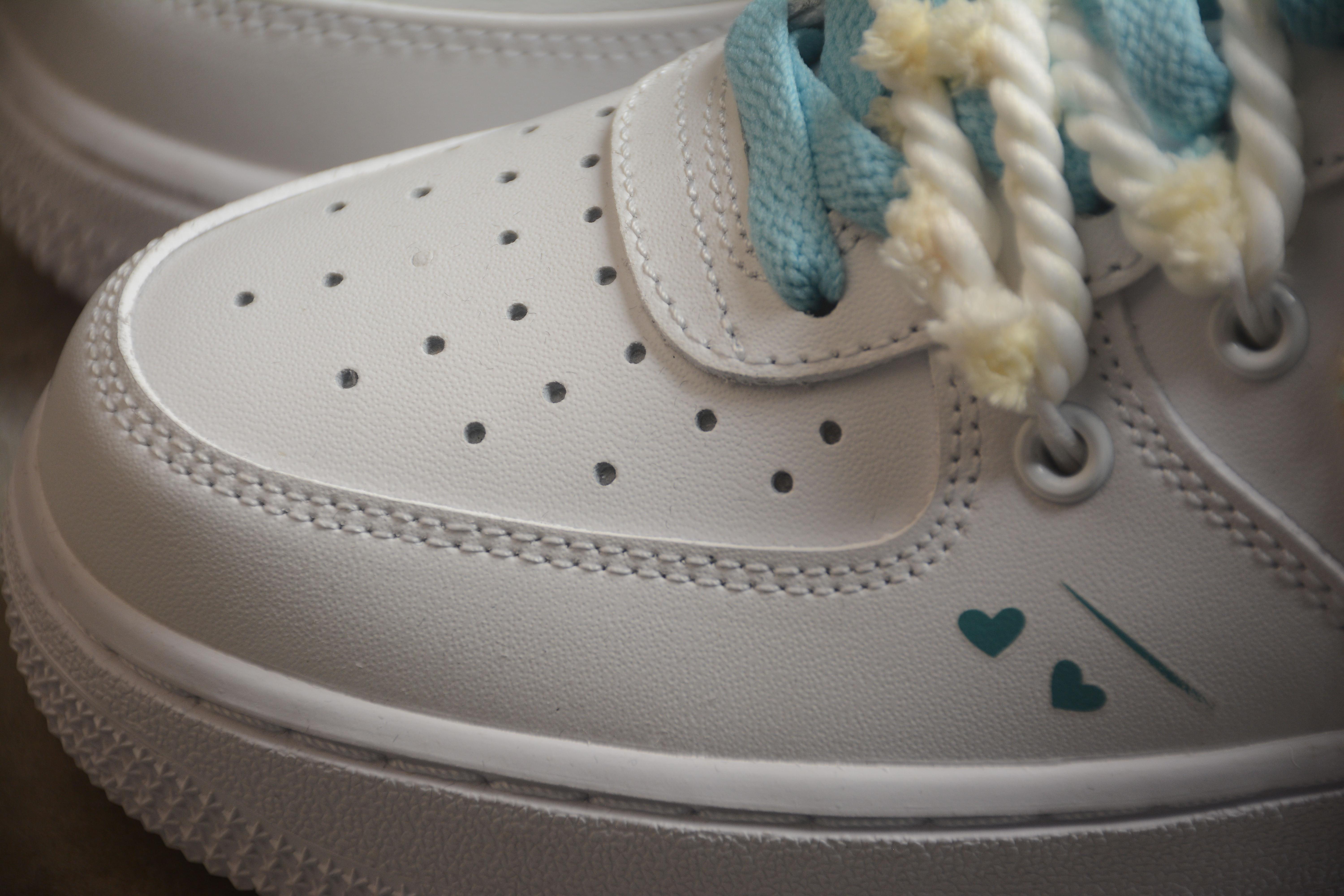 Nike Air Force 1 Low "White/Blue" фото № 7