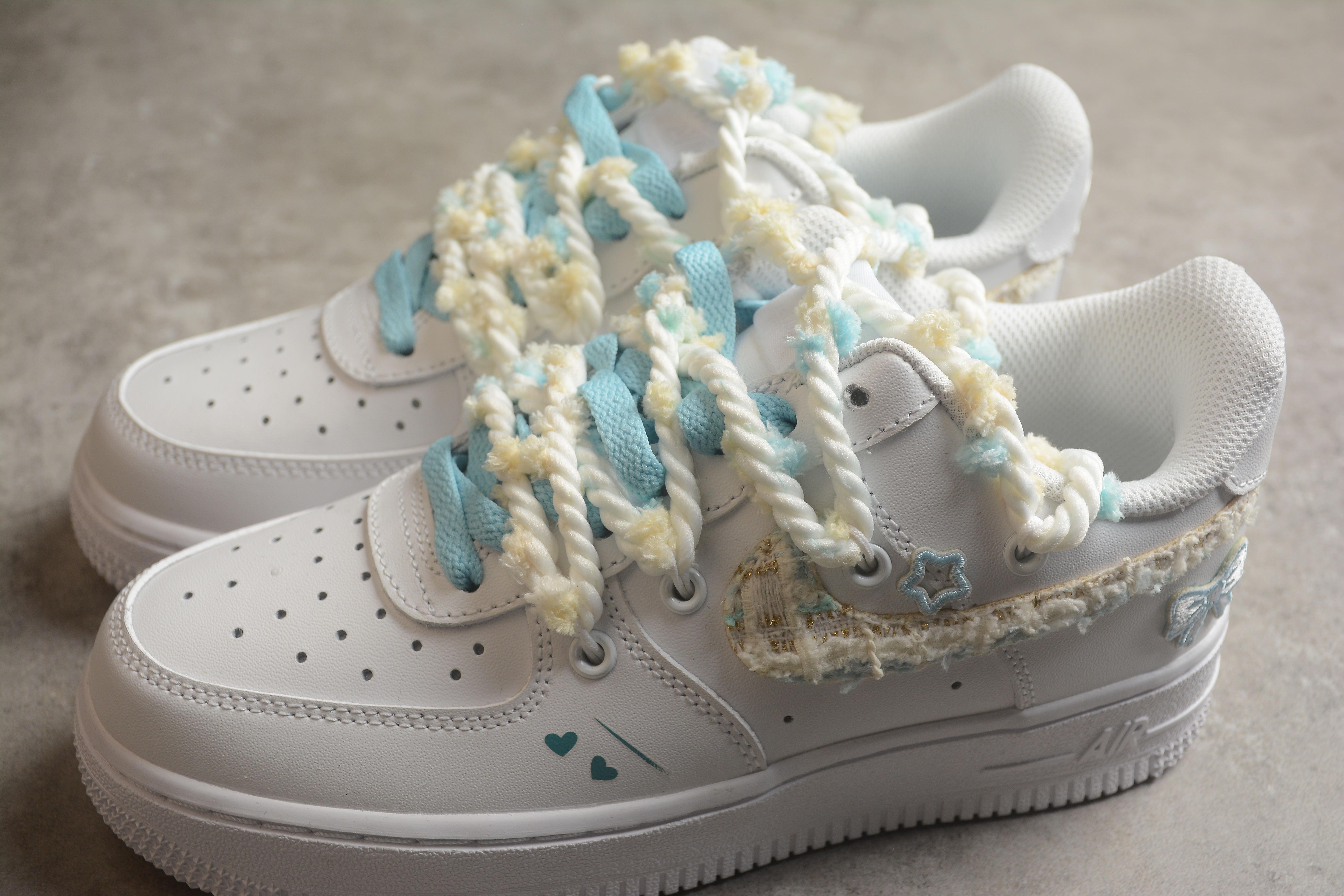 Nike Air Force 1 Low "White/Blue" фото № 6