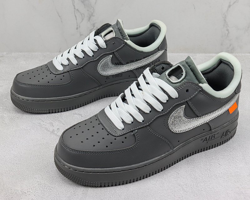 Off-White x Nike Air Force 1 Low "Black/Grey/Sliver Swoosh" фото № 5
