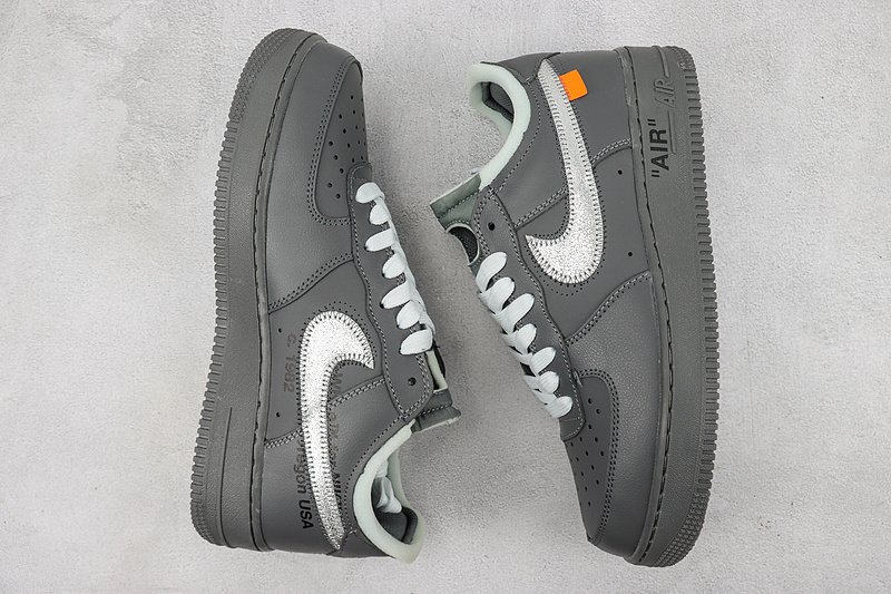 Off-White x Nike Air Force 1 Low "Black/Grey/Sliver Swoosh" фото № 6