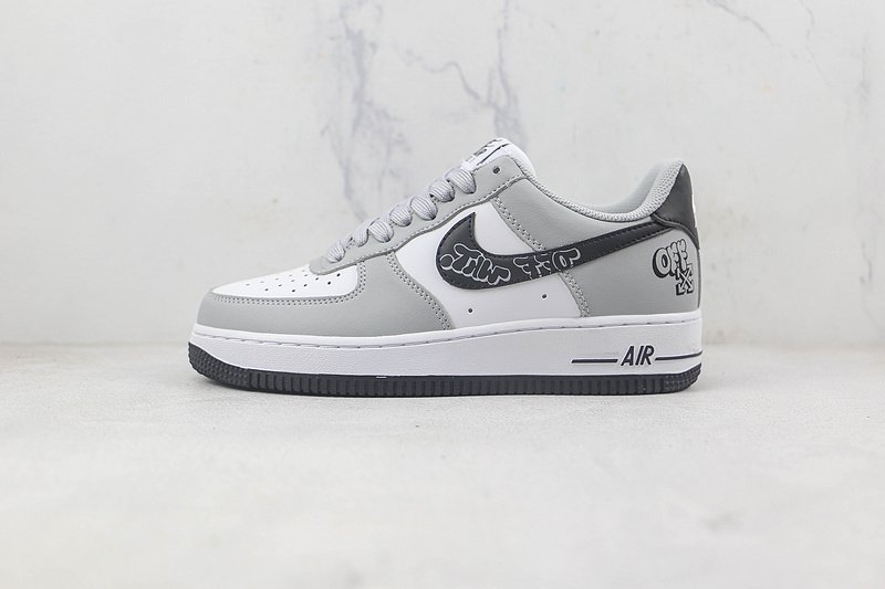 Off-White x Air Force 1 Low "Black/Gray/White" фото № 2