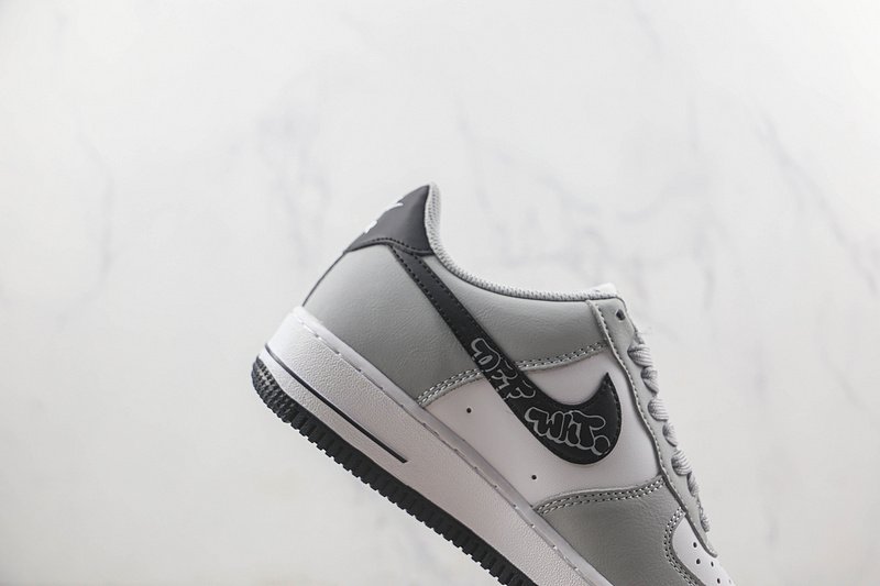 Off-White x Air Force 1 Low "Black/Gray/White" фото № 3