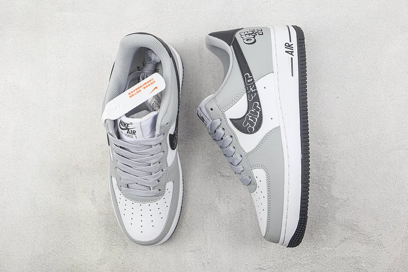 Off-White x Air Force 1 Low "Black/Gray/White" фото № 6
