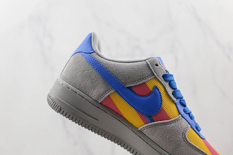 Nike Air Force 1 Low "Light Grey/South Coast Blue/Pink" фото № 3