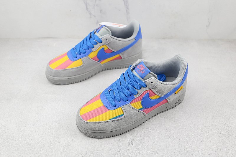 Nike Air Force 1 Low "Light Grey/South Coast Blue/Pink" фото № 5