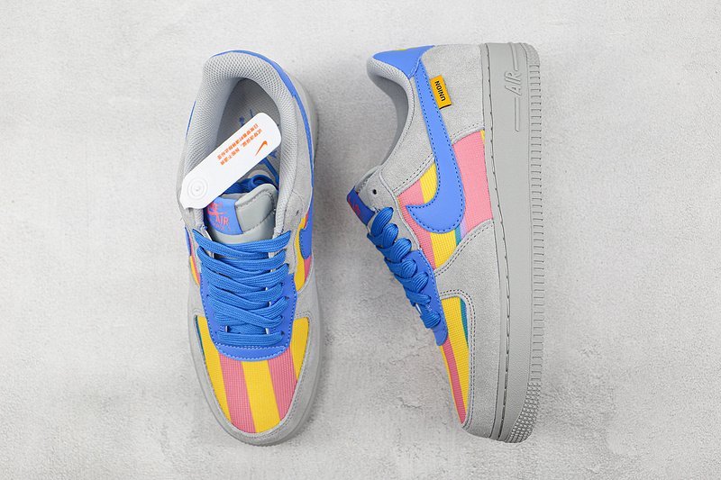 Nike Air Force 1 Low "Light Grey/South Coast Blue/Pink" фото № 6