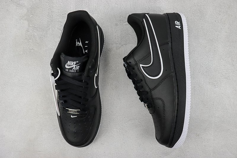 Nike Air Force 1 Low "Matte Black/White" фото № 7