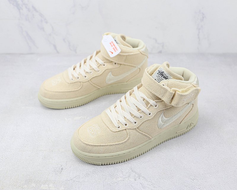 Stussy x Nike Air Force 1 Mid "Fossil" фото № 5