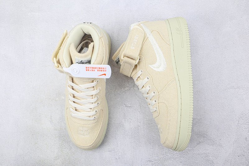 Stussy x Nike Air Force 1 Mid "Fossil" фото № 6